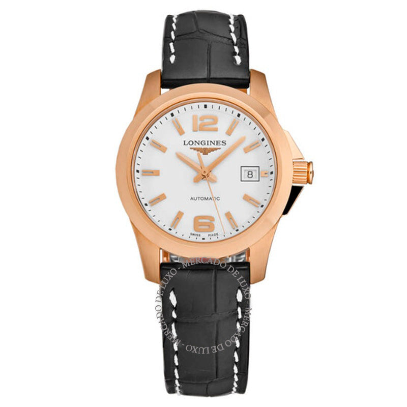 Relógio Conquest Automático Mostrador Branco 29 mm - Mercado de Luxo - O Maior E-Commerce de Bens, Produtos e Serviços de Luxo do Brasil.