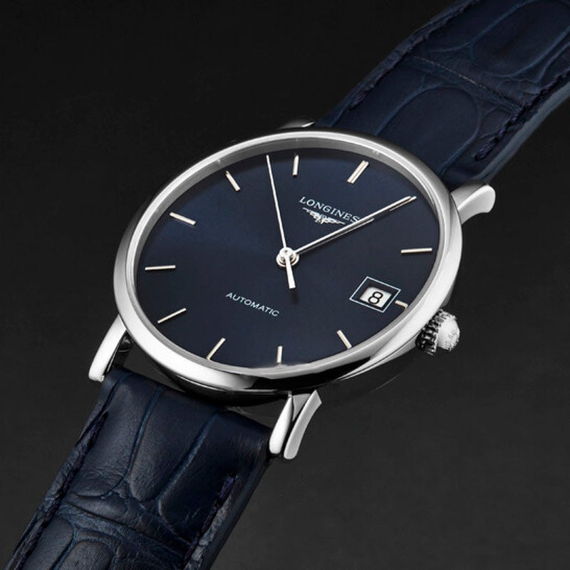 Relógio Elegante mostrador azul automático 34 mm - Mercado de Luxo - O Maior E-Commerce de Bens, Produtos e Serviços de Luxo do Brasil.