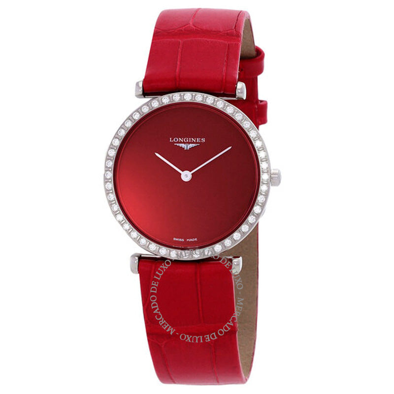 Relógio La Grande Classique Quartzo Diamante Mostrador Vermelho  - Mercado de Luxo - O Maior E-Commerce de Bens, Produtos e Serviços de Luxo do Brasil.