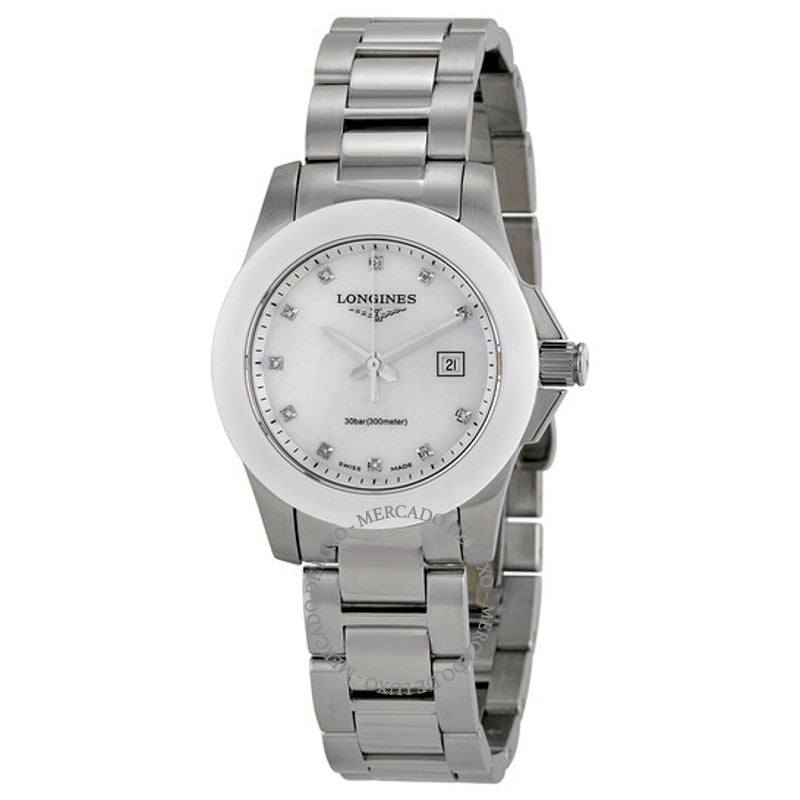 Relógio Conquest Diamond Madrepérola Mostrador Aço Inoxidável 29 mm - Mercado de Luxo - O Maior E-Commerce de Bens, Produtos e Serviços de Luxo do Brasil.