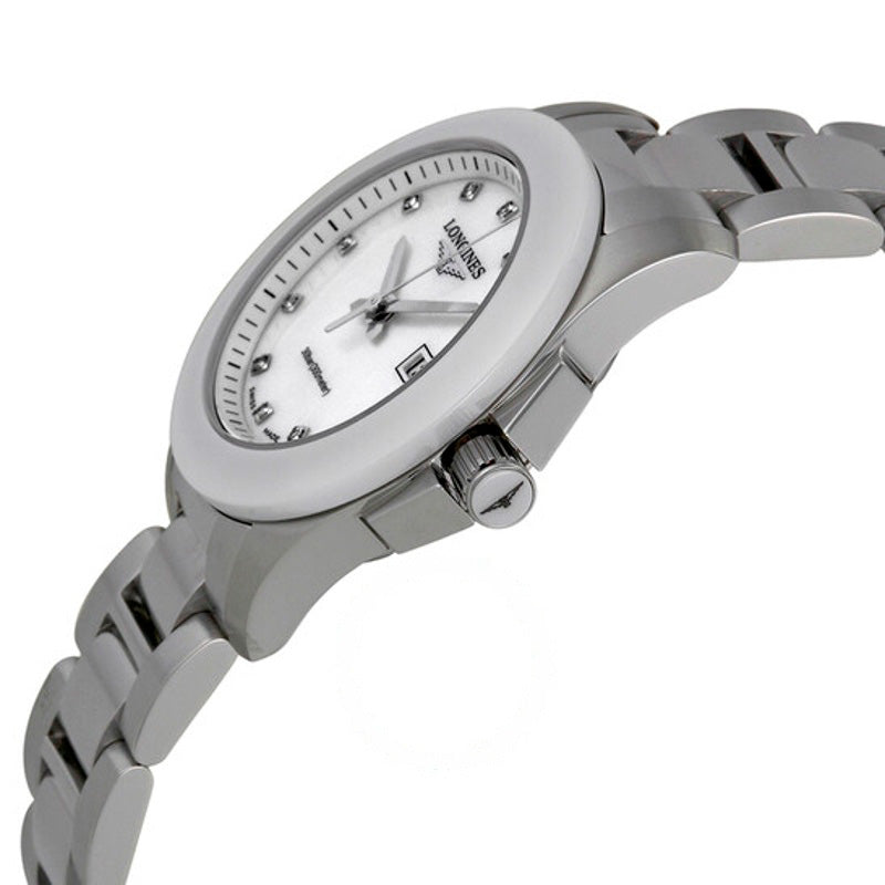 Relógio Conquest Diamond Madrepérola Mostrador Aço Inoxidável 29 mm - Mercado de Luxo - O Maior E-Commerce de Bens, Produtos e Serviços de Luxo do Brasil.