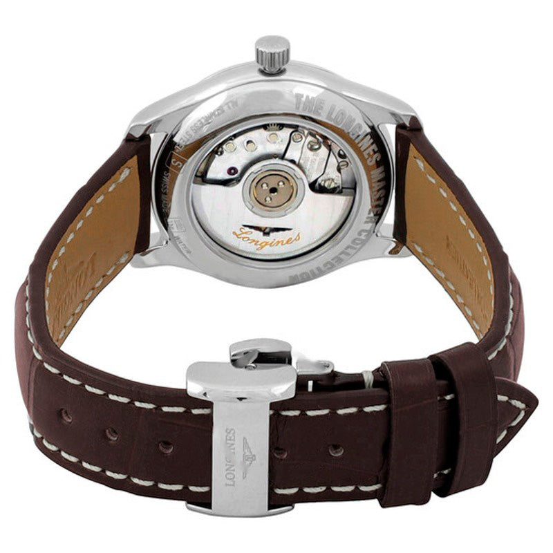 Relógio Master Collection Mostrador prateado Pulseira de couro marrom Caixa de aço inoxidável Automático 29 mm - Mercado de Luxo - O Maior E-Commerce de Bens, Produtos e Serviços de Luxo do Brasil.