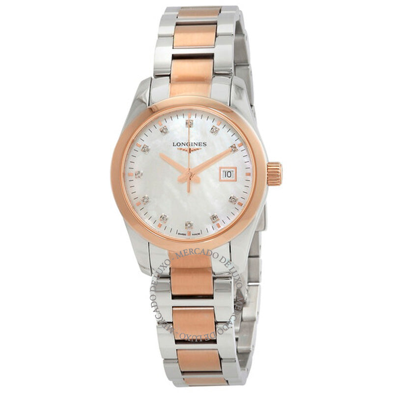 Relógio Conquest Classic Quartz Diamond Mostrador Branco Madrepérola 29 mm - Mercado de Luxo - O Maior E-Commerce de Bens, Produtos e Serviços de Luxo do Brasil.
