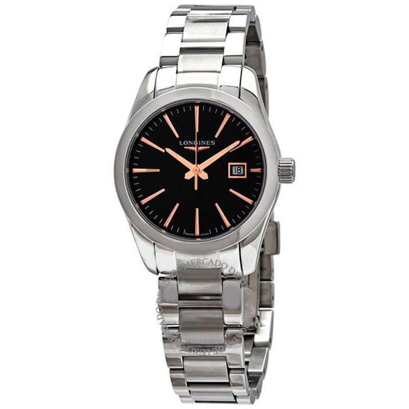Relógio Conquest Classic Quartz Mostrador Preto  - Mercado de Luxo - O Maior E-Commerce de Bens, Produtos e Serviços de Luxo do Brasil.