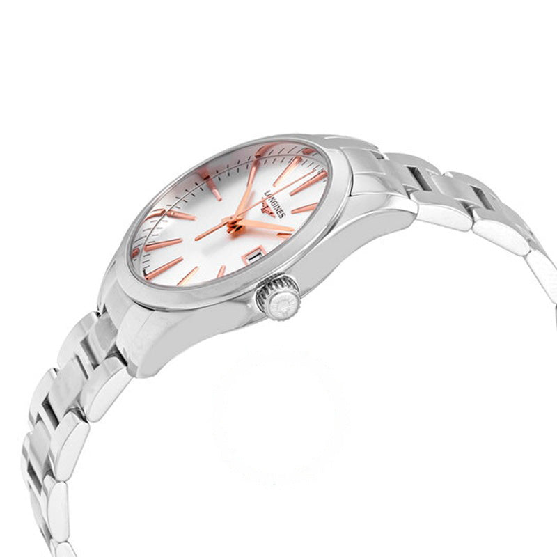 Relógio Conquest Classic Quartz Mostrador Prata 34 mm - Mercado de Luxo - O Maior E-Commerce de Bens, Produtos e Serviços de Luxo do Brasil.