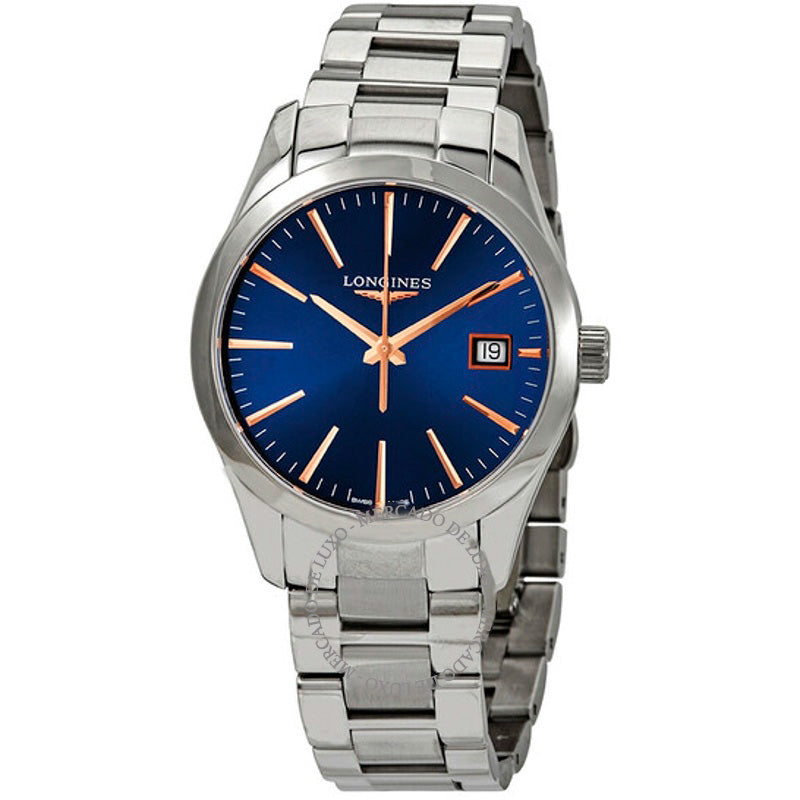 Relógio Conquest Classic Quartz Mostrador Azul 34 mm - Mercado de Luxo - O Maior E-Commerce de Bens, Produtos e Serviços de Luxo do Brasil.