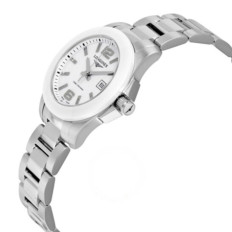 Relógio Conquest Mostrador Branco Aço Inoxidável 29 mm - Mercado de Luxo - O Maior E-Commerce de Bens, Produtos e Serviços de Luxo do Brasil.