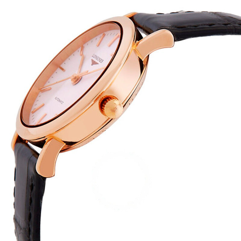 Relógio Longines Elegant Collection Mostrador Branco Couro Preto Automático 27 mm - Mercado de Luxo - O Maior E-Commerce de Bens, Produtos e Serviços de Luxo do Brasil.