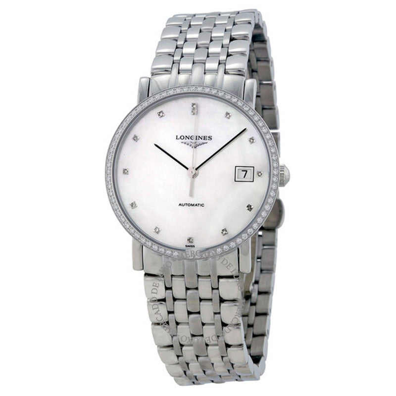 Relógio elegante automático de aço inoxidável com mostrador branco 34 mm - Mercado de Luxo - O Maior E-Commerce de Bens, Produtos e Serviços de Luxo do Brasil.