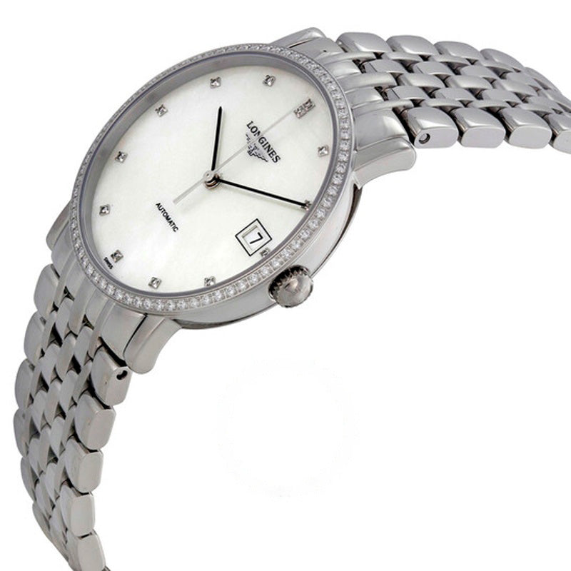 Relógio elegante automático de aço inoxidável com mostrador branco 34 mm - Mercado de Luxo - O Maior E-Commerce de Bens, Produtos e Serviços de Luxo do Brasil.