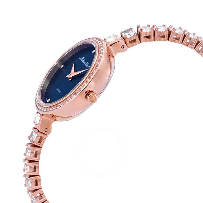 Relógio Mostrador azul de cristal de diamante de quartzo infinito  - Mercado de Luxo - O Maior E-Commerce de Bens, Produtos e Serviços de Luxo do Brasil.