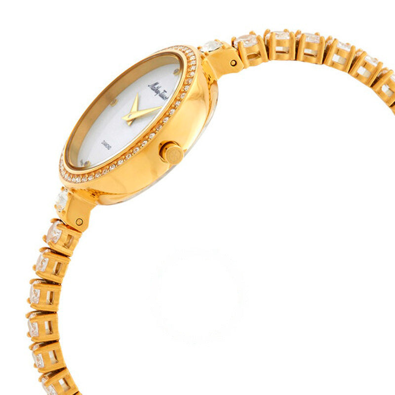 Relógio Mostrador prateado com cristal de diamante e quartzo infinito 28 mm - Mercado de Luxo - O Maior E-Commerce de Bens, Produtos e Serviços de Luxo do Brasil.
