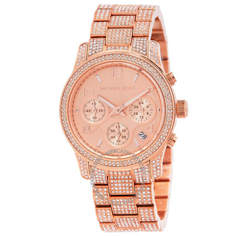 Relógio Cronógrafo Runway com cristal de quartzo e mostrador em ouro rosa 38 mm - Mercado de Luxo - O Maior E-Commerce de Bens, Produtos e Serviços de Luxo do Brasil.