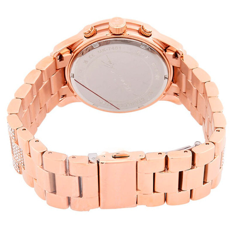 Relógio Cronógrafo Runway com cristal de quartzo e mostrador em ouro rosa 38 mm - Mercado de Luxo - O Maior E-Commerce de Bens, Produtos e Serviços de Luxo do Brasil.