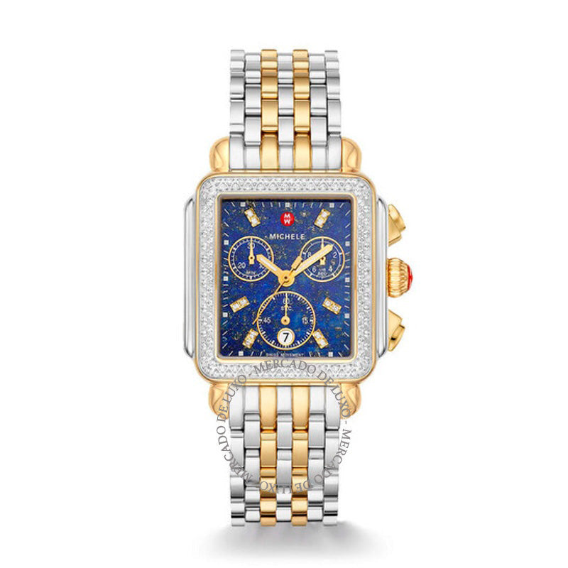 Relógio Deco Chronograph Quartz Diamante Mostrador Azul 33 mm - Mercado de Luxo - O Maior E-Commerce de Bens, Produtos e Serviços de Luxo do Brasil.