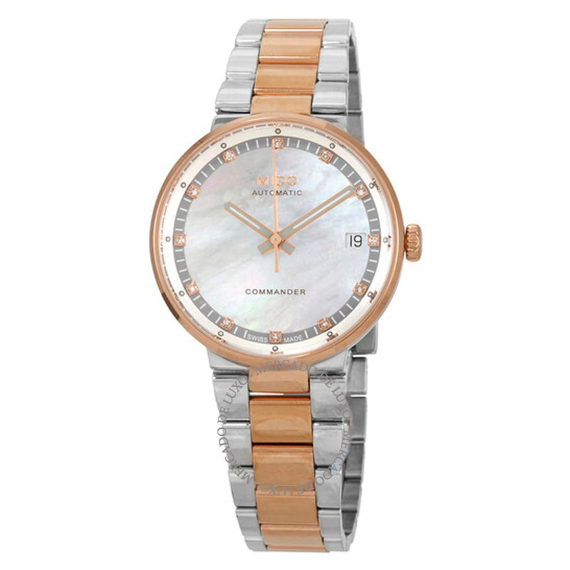 Relógio Commander II Automático com Mostrador em Madrepérola Branca 33 mm - Mercado de Luxo - O Maior E-Commerce de Bens, Produtos e Serviços de Luxo do Brasil.