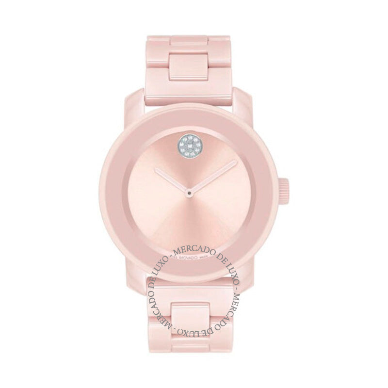 Relógio Mostrador rosa de quartzo em negrito 36 mm - Mercado de Luxo - O Maior E-Commerce de Bens, Produtos e Serviços de Luxo do Brasil.