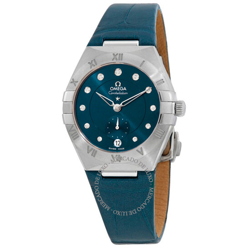 Relógio Constellation Cronômetro Automático Mostrador Azul Diamante  - Mercado de Luxo - O Maior E-Commerce de Bens, Produtos e Serviços de Luxo do Brasil.