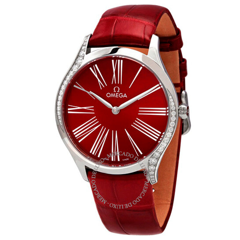 Relógio De Ville Tresor Quartzo Mostrador Vermelho 36 mm - Mercado de Luxo - O Maior E-Commerce de Bens, Produtos e Serviços de Luxo do Brasil.