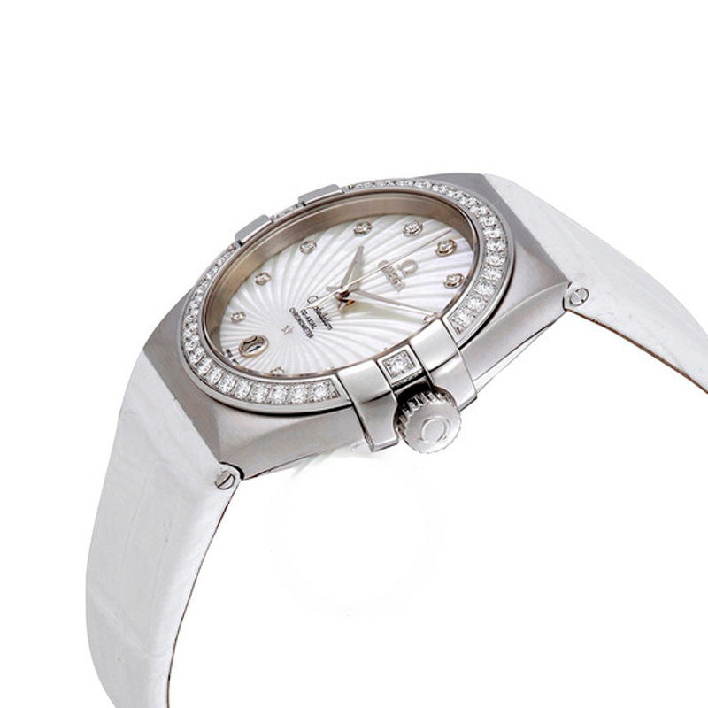 Relógio Constellation Co-Axial Cronômetro Automático Diamante Mostrador Branco Madrepérola 35 mm - Mercado de Luxo - O Maior E-Commerce de Bens, Produtos e Serviços de Luxo do Brasil.