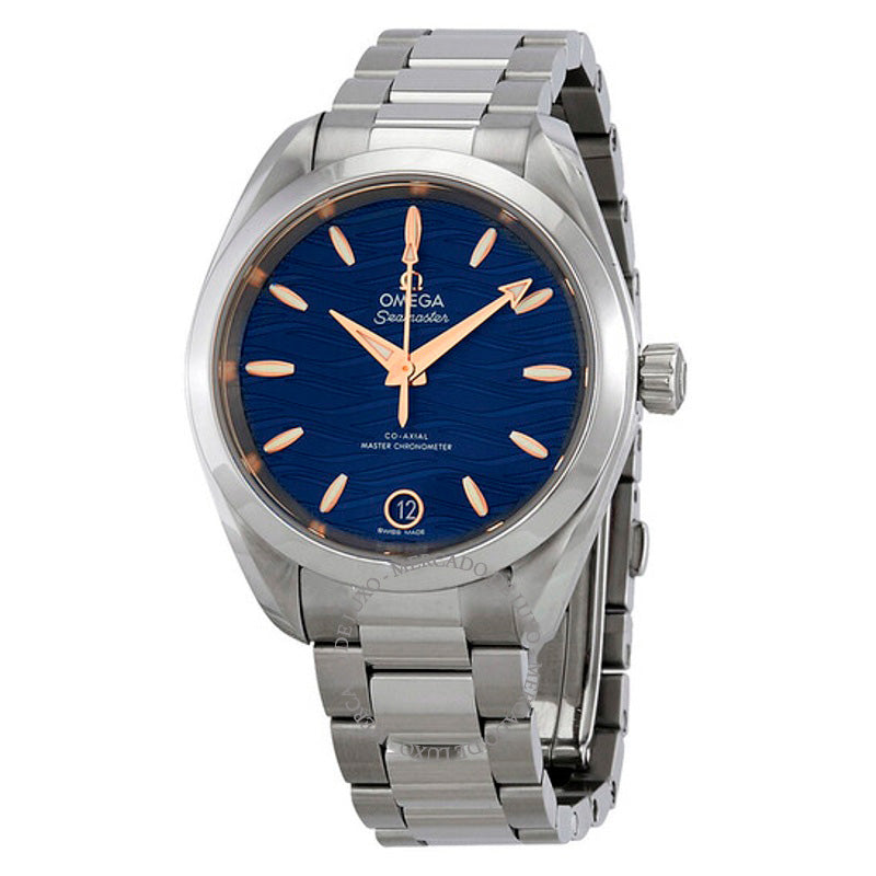 Relógio Seamaster Aqua Terra Co-Axial Master Chronomter Automático Mostrador Azul 34 mm - Mercado de Luxo - O Maior E-Commerce de Bens, Produtos e Serviços de Luxo do Brasil.