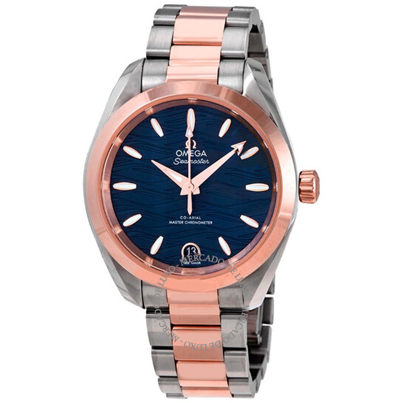 Relógio Seamaster Aqua Terra Automático com Mostrador Azul 34 mm - Mercado de Luxo - O Maior E-Commerce de Bens, Produtos e Serviços de Luxo do Brasil.