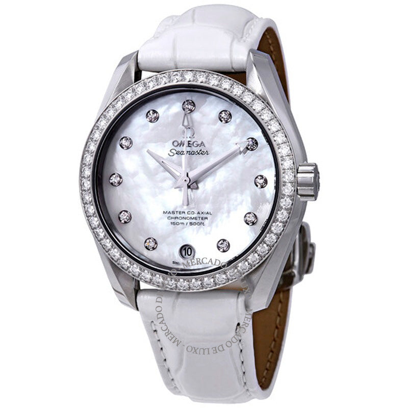 Relógio Seamaster Aqua Terra Automático Diamante Branco Madrepérola Mostrador  - Mercado de Luxo - O Maior E-Commerce de Bens, Produtos e Serviços de Luxo do Brasil.