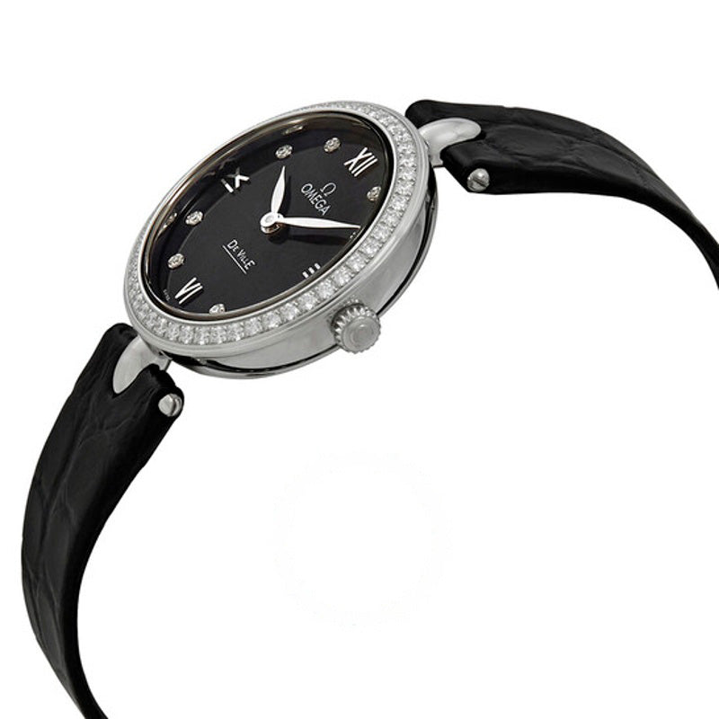 Relógio De Ville Prestige Mostrador Preto Couro Preto Quartzo 27 mm - Mercado de Luxo - O Maior E-Commerce de Bens, Produtos e Serviços de Luxo do Brasil.