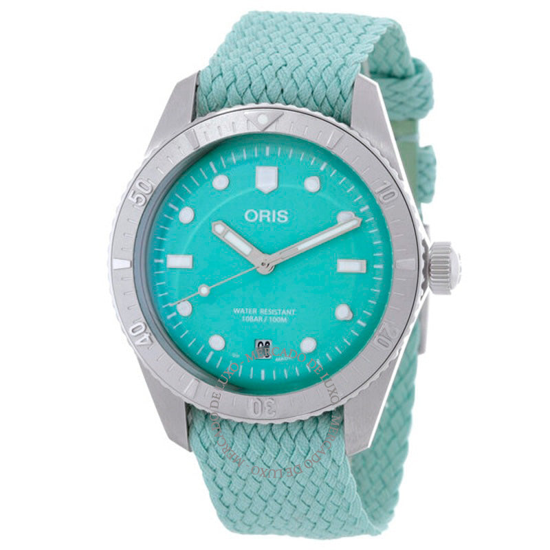 Relógio Oris Divers Sixty-Five Automático Verde Dial 01 733 7771 4057-07 3 19 38 mm - Mercado de Luxo - O Maior E-Commerce de Bens, Produtos e Serviços de Luxo do Brasil.