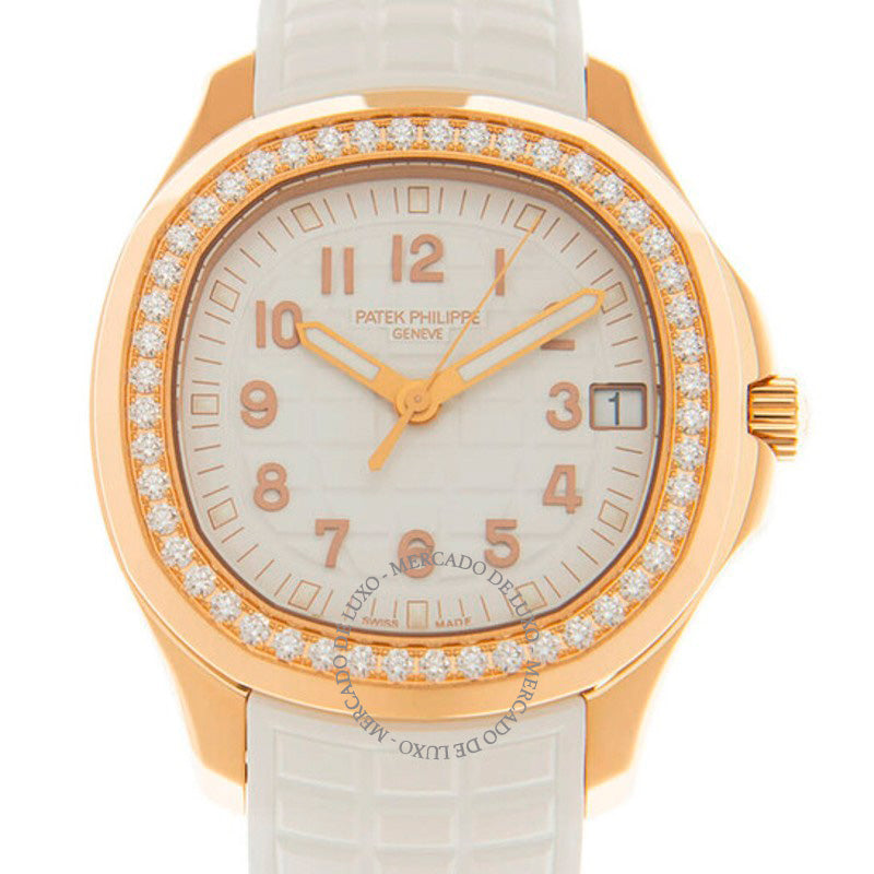Relógio Aquanaut Luce Automático Diamante Mostrador Branco 38 mm - Mercado de Luxo - O Maior E-Commerce de Bens, Produtos e Serviços de Luxo do Brasil.