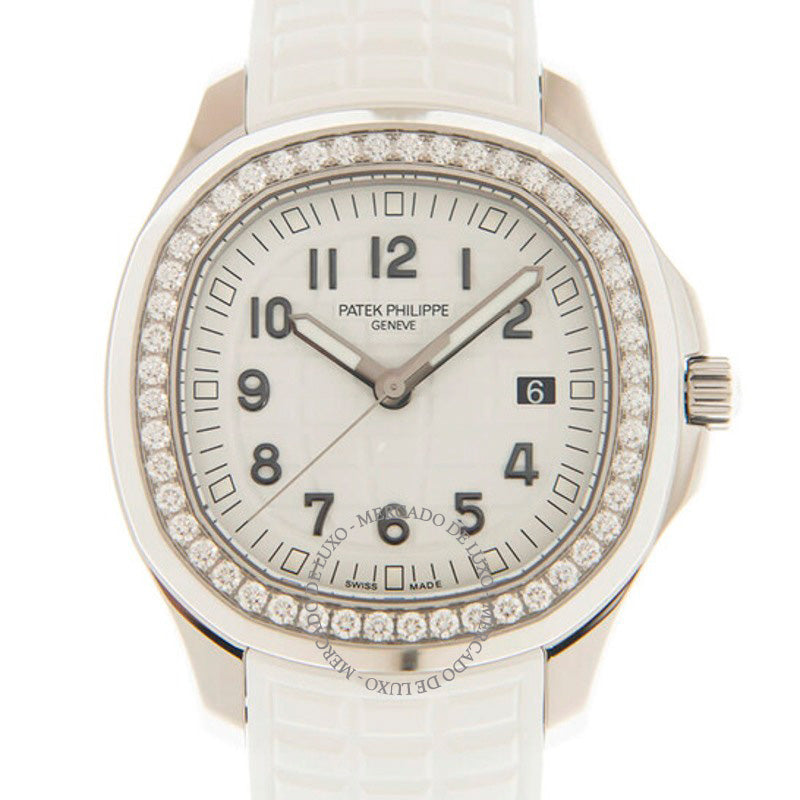 Relógio Aquanaut Luce Quartzo Diamante Mostrador Branco 38 mm - Mercado de Luxo - O Maior E-Commerce de Bens, Produtos e Serviços de Luxo do Brasil.