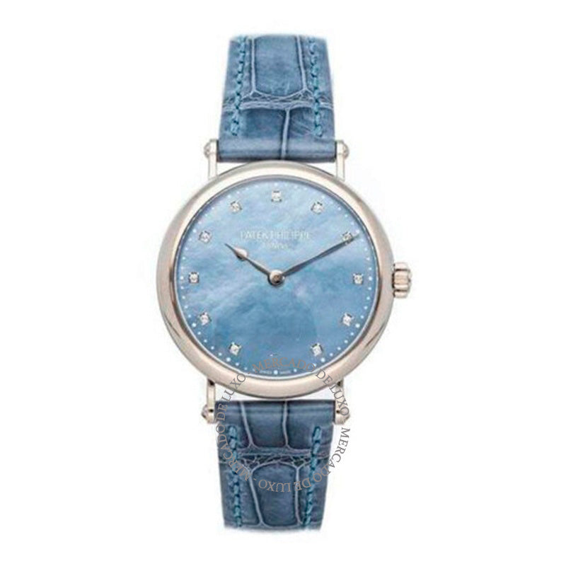 Relógio Calatrava Diamante Mostrador Azul 35 mm - Mercado de Luxo - O Maior E-Commerce de Bens, Produtos e Serviços de Luxo do Brasil.