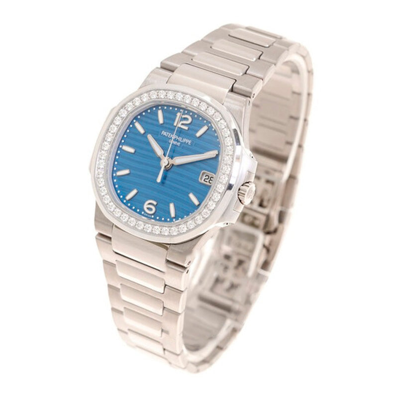 Relógio Nautilus Quartz Diamond Mostrador Azul 32 mm - Mercado de Luxo - O Maior E-Commerce de Bens, Produtos e Serviços de Luxo do Brasil.