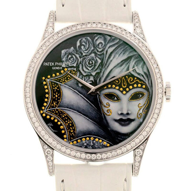 Relógio Calatrava Rare Handcrafts Automático Diamante Mostrador Preto 37 mm - Mercado de Luxo - O Maior E-Commerce de Bens, Produtos e Serviços de Luxo do Brasil.