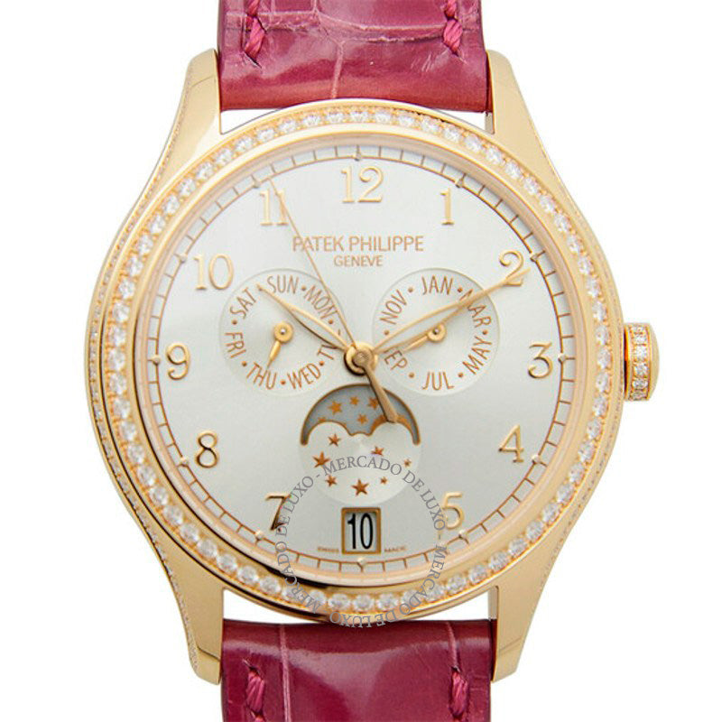 Relógio Complicações Mostrador prateado Sunburst Ouro rosa 18K Automático 38 mm - Mercado de Luxo - O Maior E-Commerce de Bens, Produtos e Serviços de Luxo do Brasil.