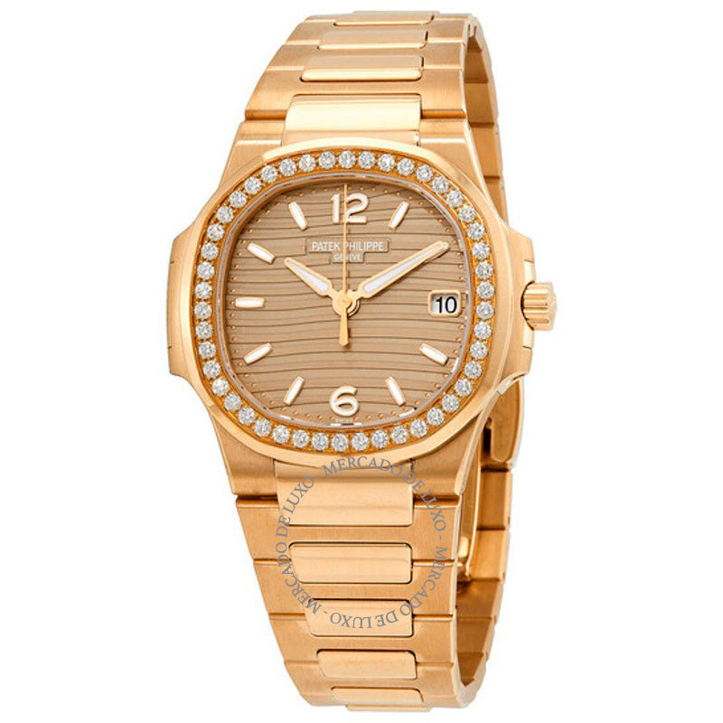 Relógio Nautilus Quartzo Diamante Mostrador Dourado 32 mm - Mercado de Luxo - O Maior E-Commerce de Bens, Produtos e Serviços de Luxo do Brasil.