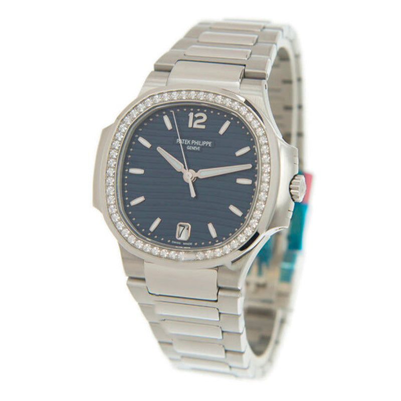 Relógio Nautilus Automático Azul Opalino Mostrador Diamante 35 mm - Mercado de Luxo - O Maior E-Commerce de Bens, Produtos e Serviços de Luxo do Brasil.