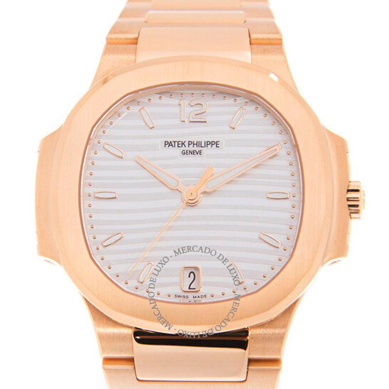 Relógio Nautilus Ouro Rosa 18k Automático Mostrador Prateado 35 mm - Mercado de Luxo - O Maior E-Commerce de Bens, Produtos e Serviços de Luxo do Brasil.