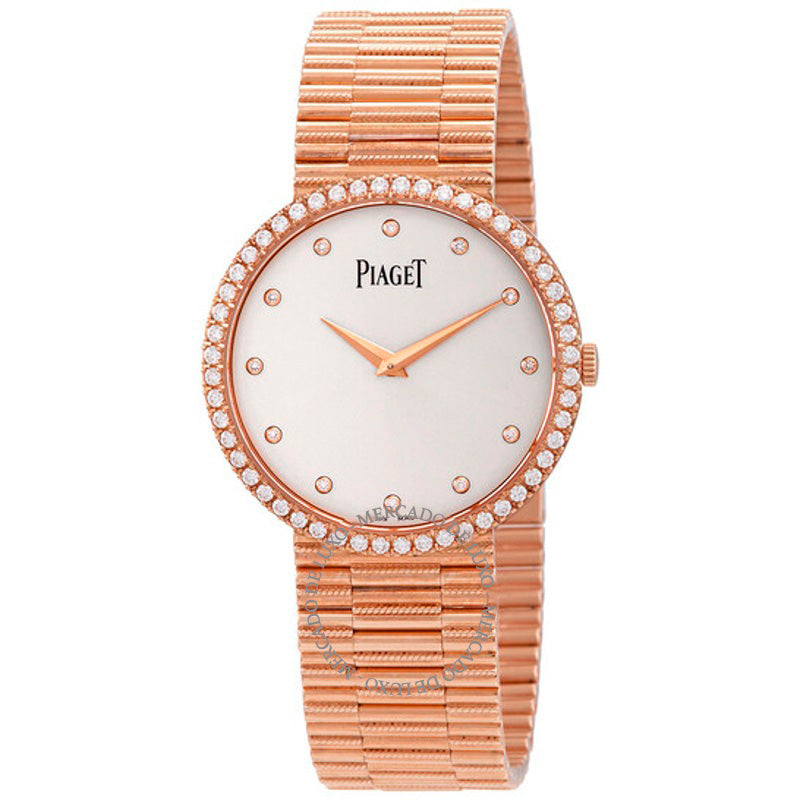 Relógio Altiplano Tradicional Corda Manual Mostrador Prata Diamante 34 mm - Mercado de Luxo - O Maior E-Commerce de Bens, Produtos e Serviços de Luxo do Brasil.