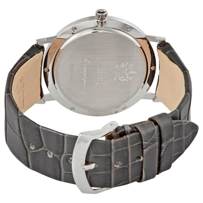 Relógio Altiplano Mostrador prateado Couro de jacaré cinza 34 mm - Mercado de Luxo - O Maior E-Commerce de Bens, Produtos e Serviços de Luxo do Brasil.