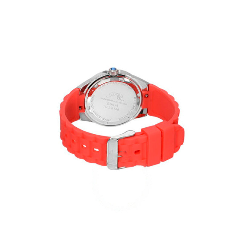 Relógio Mostrador vermelho de quartzo Guilia 37 mm - Mercado de Luxo - O Maior E-Commerce de Bens, Produtos e Serviços de Luxo do Brasil.