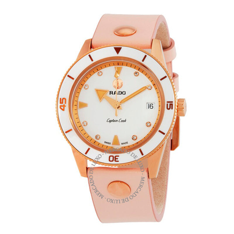 Relógio Captain Cook Automático Diamante Mostrador Branco 37 mm - Mercado de Luxo - O Maior E-Commerce de Bens, Produtos e Serviços de Luxo do Brasil.
