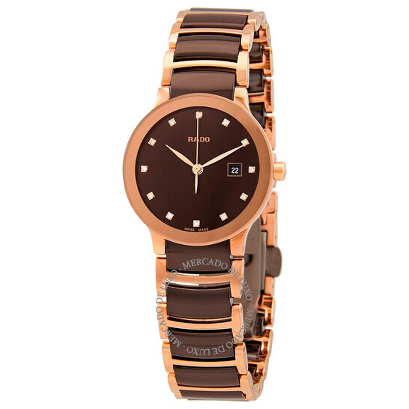 Relógio Centrix Diamonds Quartz Mostrador Marrom 28 mm - Mercado de Luxo - O Maior E-Commerce de Bens, Produtos e Serviços de Luxo do Brasil.