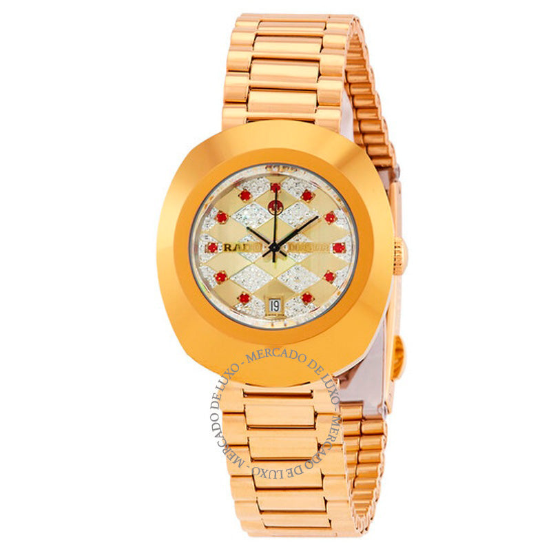 Relógio Mostrador original automático com diamantes e champanhe 27 mm - Mercado de Luxo - O Maior E-Commerce de Bens, Produtos e Serviços de Luxo do Brasil.