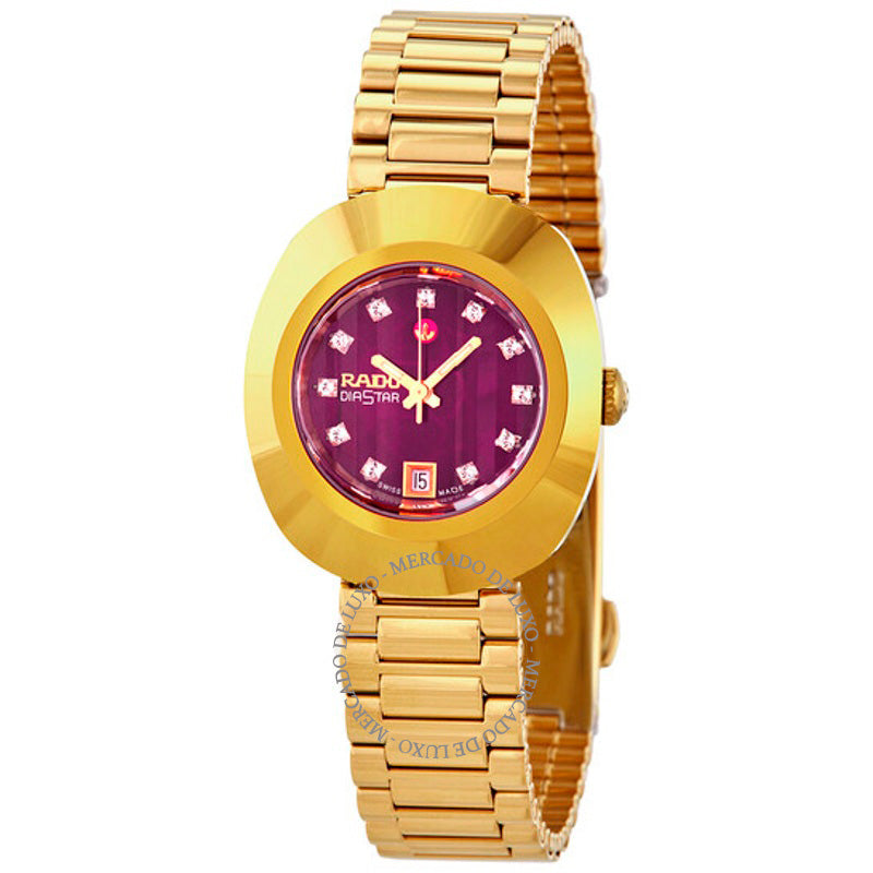 Relógio O mostrador roxo diamante automático original 27 mm - Mercado de Luxo - O Maior E-Commerce de Bens, Produtos e Serviços de Luxo do Brasil.
