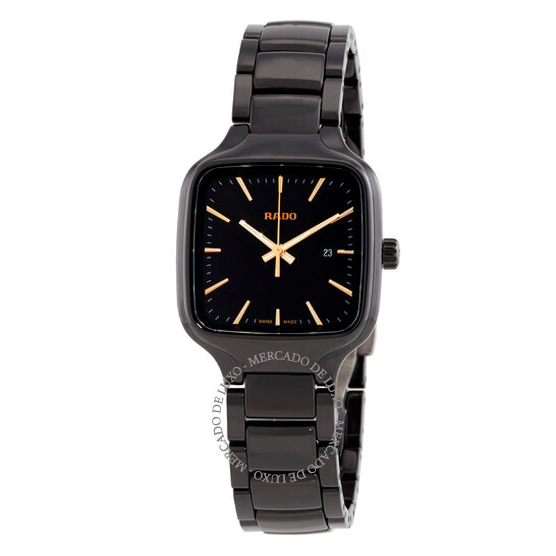 Relógio Mostrador preto de quartzo quadrado verdadeiro 29 mm - Mercado de Luxo - O Maior E-Commerce de Bens, Produtos e Serviços de Luxo do Brasil.