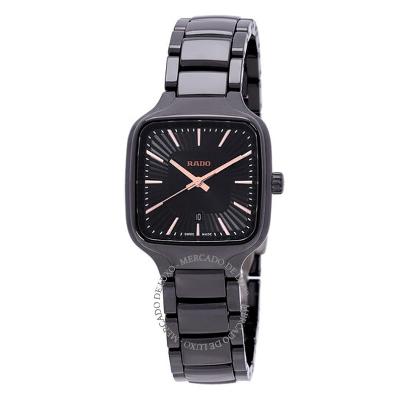 Relógio Mostrador preto de quartzo quadrado verdadeiro 29 mm - Mercado de Luxo - O Maior E-Commerce de Bens, Produtos e Serviços de Luxo do Brasil.