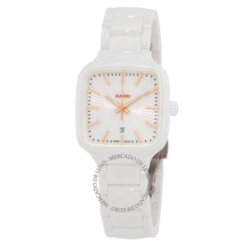 Relógio Mostrador quadrado de quartzo branco 29 mm - Mercado de Luxo - O Maior E-Commerce de Bens, Produtos e Serviços de Luxo do Brasil.