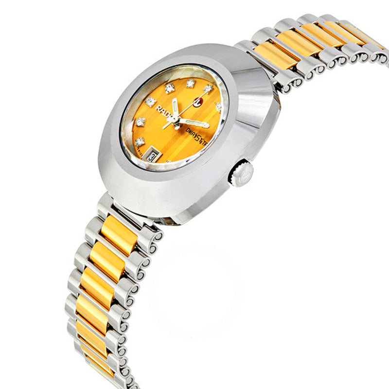 Relógio Diastar Automático Original com Mostrador Dourado e Diamante 27 mm - Mercado de Luxo - O Maior E-Commerce de Bens, Produtos e Serviços de Luxo do Brasil.