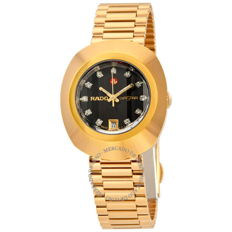 Relógio Mostrador preto automático original 27 mm - Mercado de Luxo - O Maior E-Commerce de Bens, Produtos e Serviços de Luxo do Brasil.